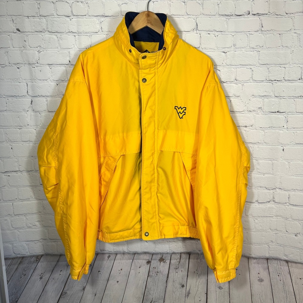 Timberline Colorado West Virginia Mountaineers Jacket Yellow Mens Large WVU Zip‎